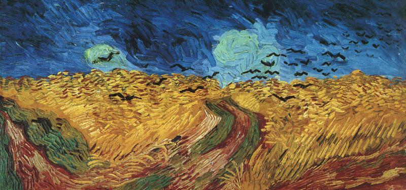 Vincent Van Gogh Wheatfield With Crows Norge oil painting art